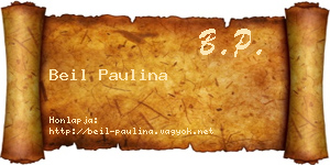 Beil Paulina névjegykártya